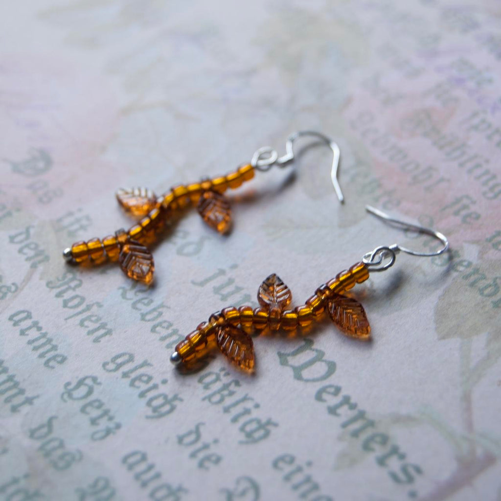 vine leaf earrings