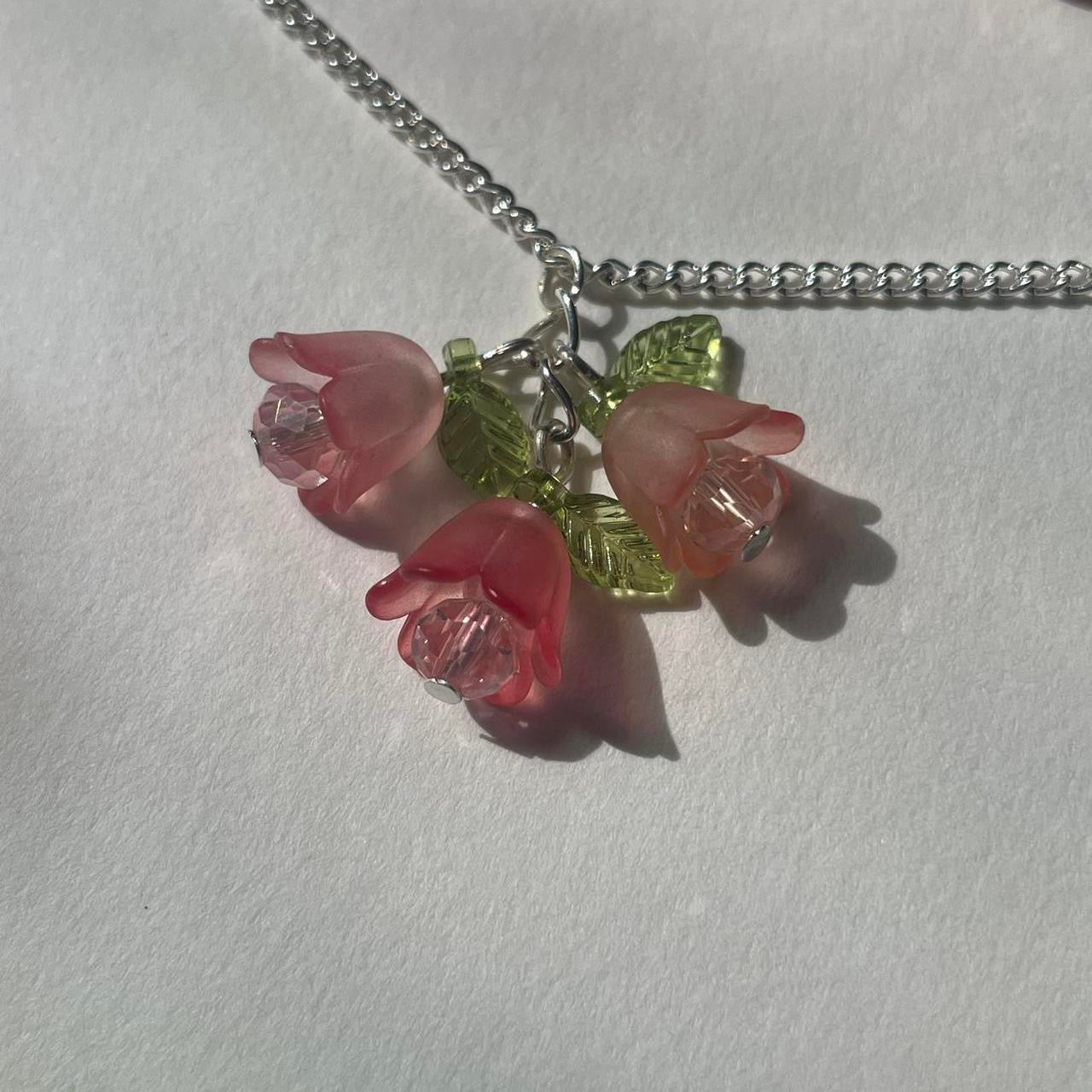 floral pink jewellery set