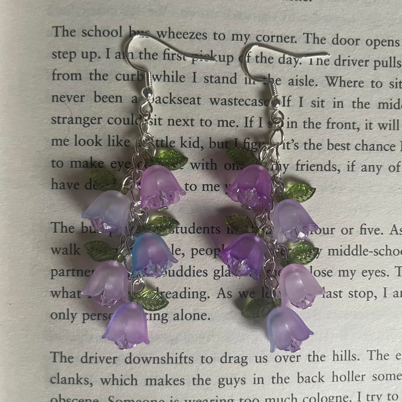 floral purple jewellery set