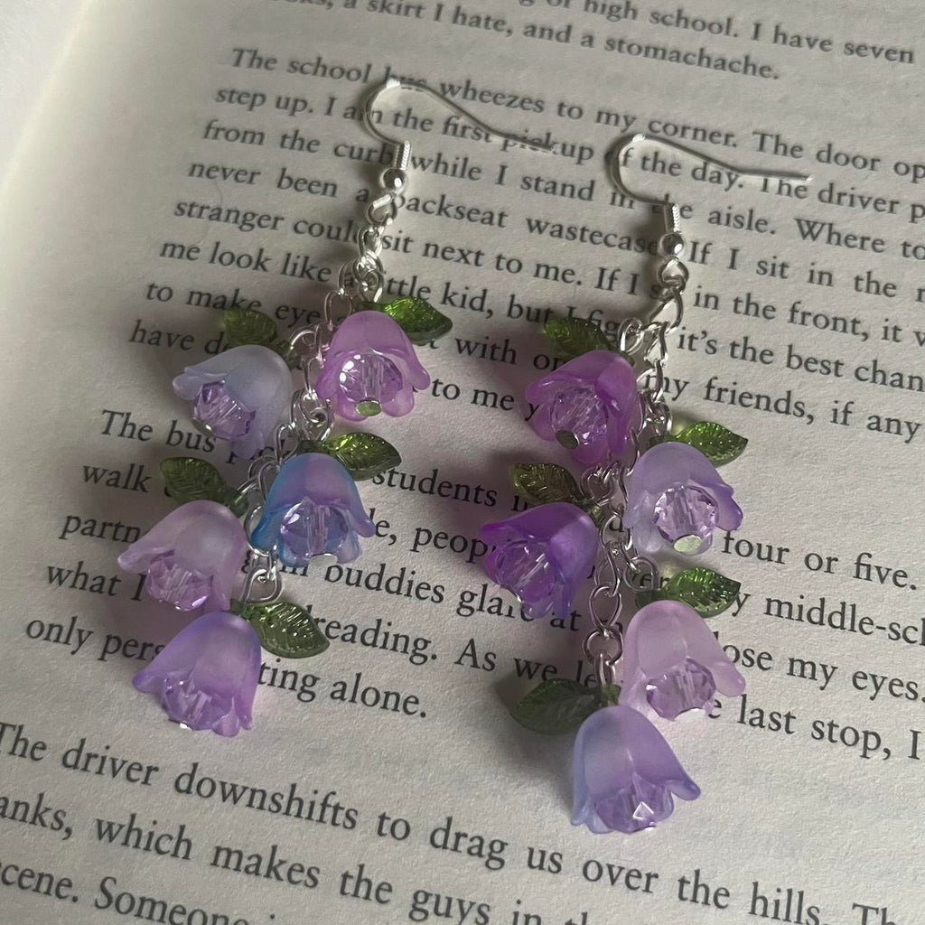 floral purple jewellery set