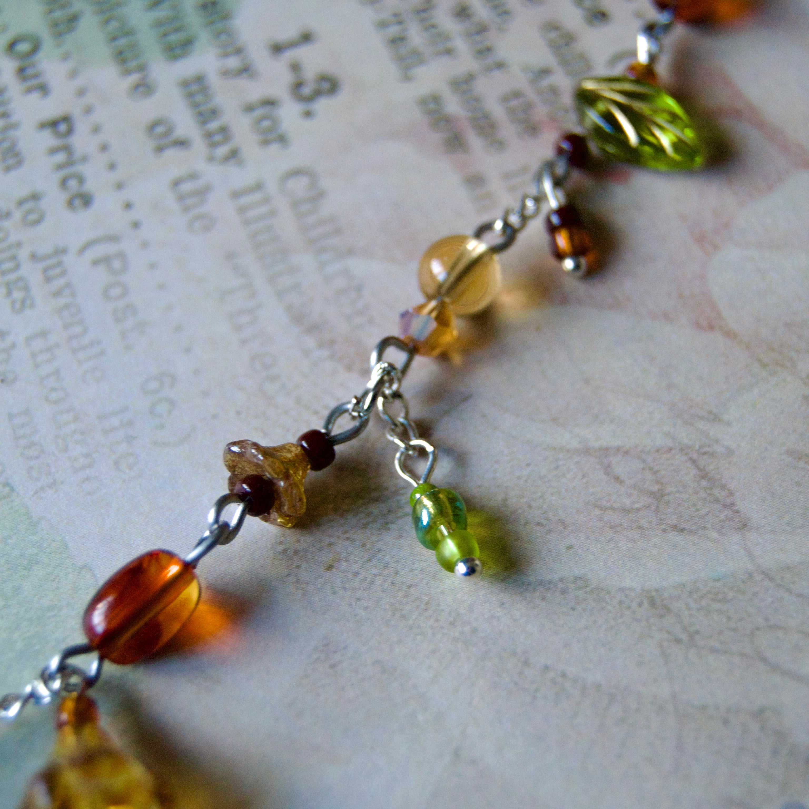 brown leaf necklace