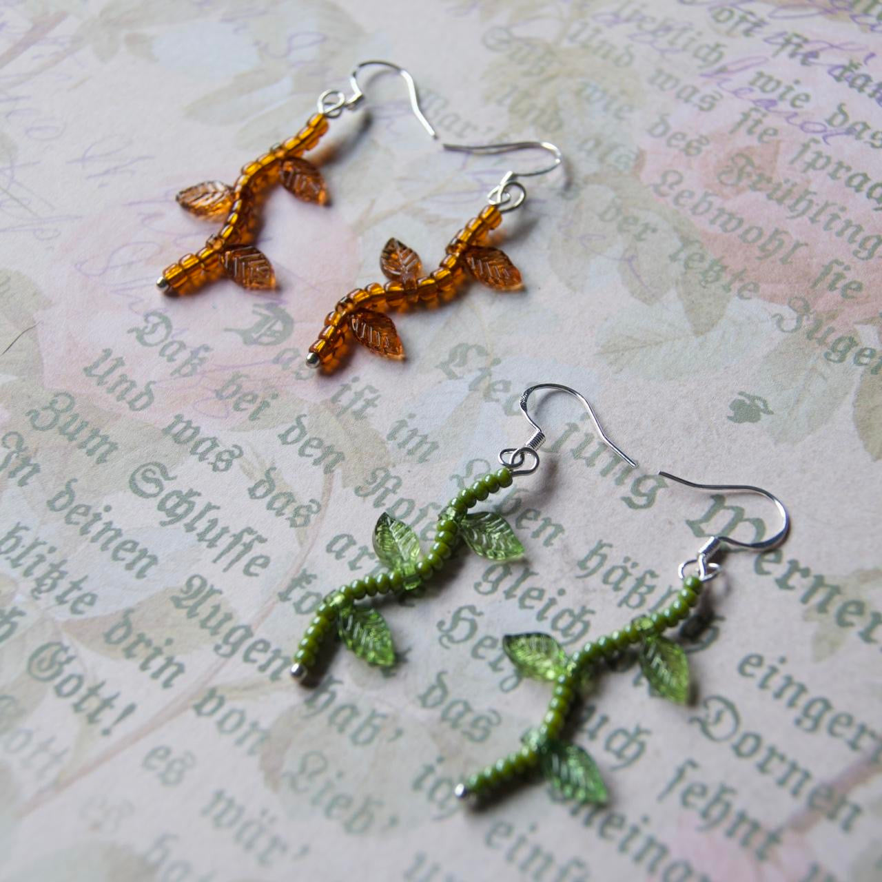 vine leaf earrings