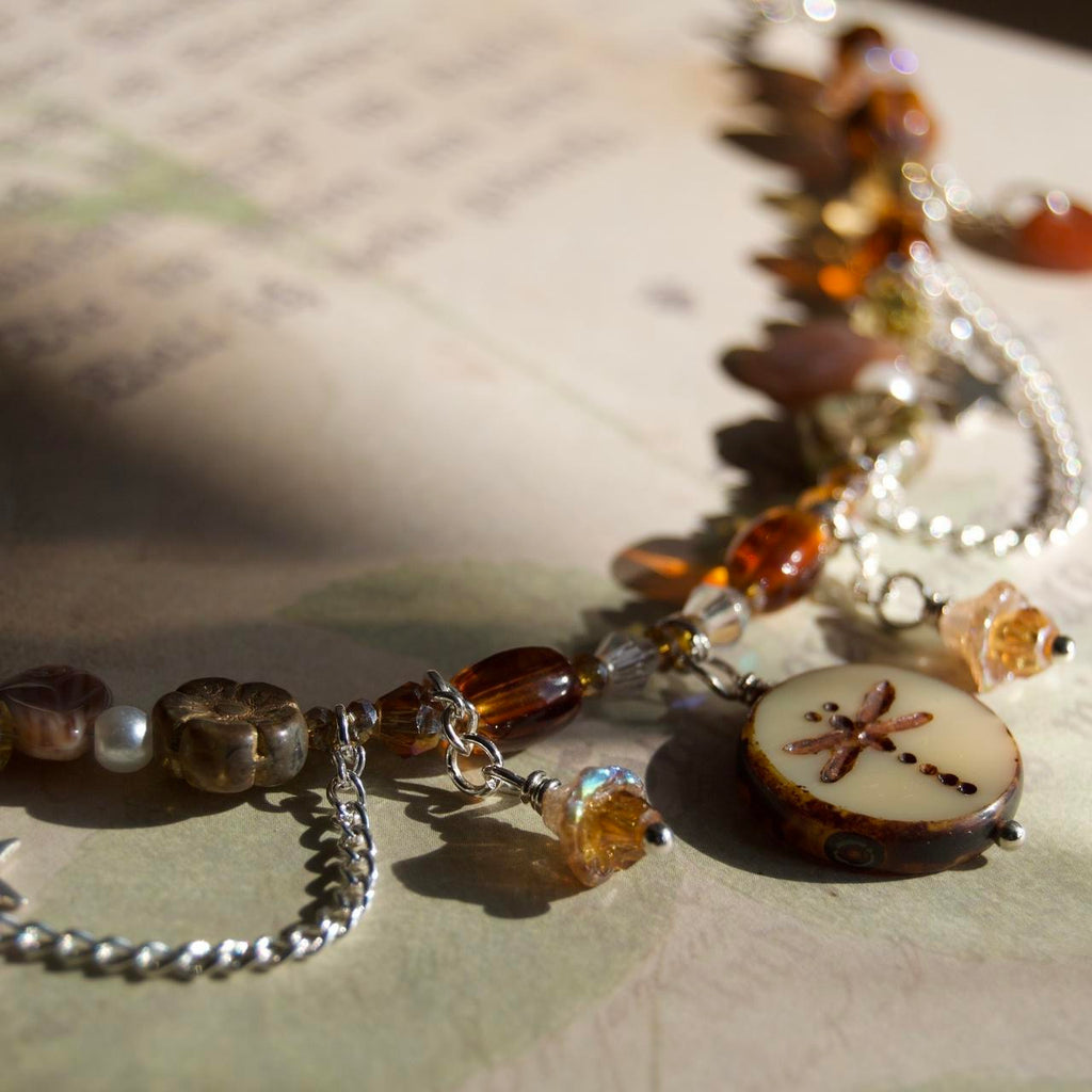 dragonfly forest necklace