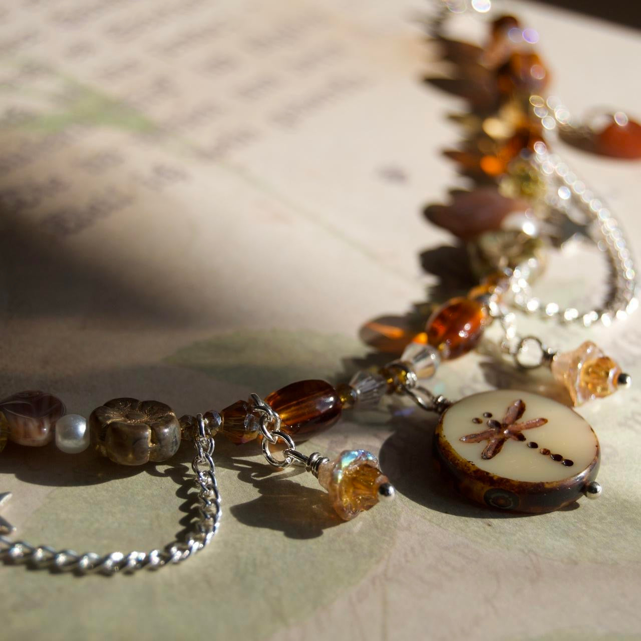dragonfly forest necklace
