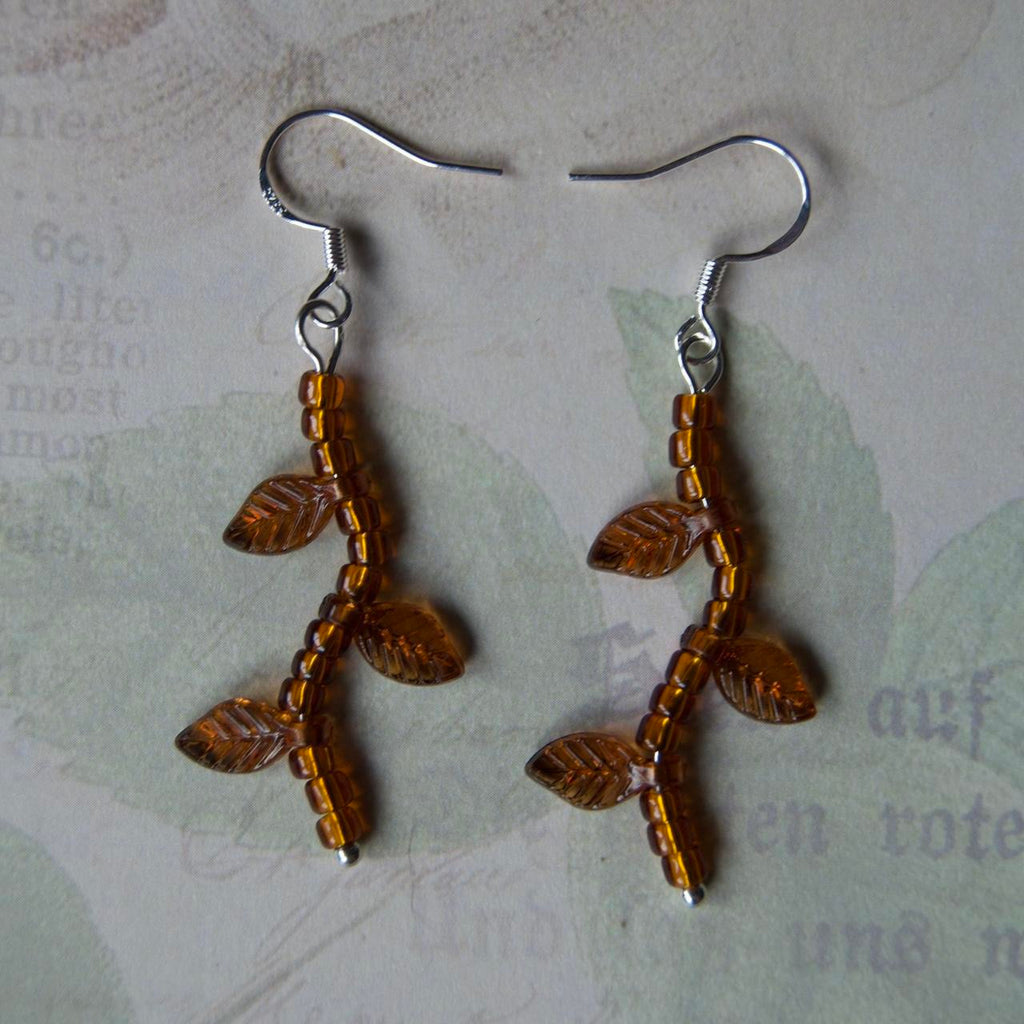 vine leaf earrings