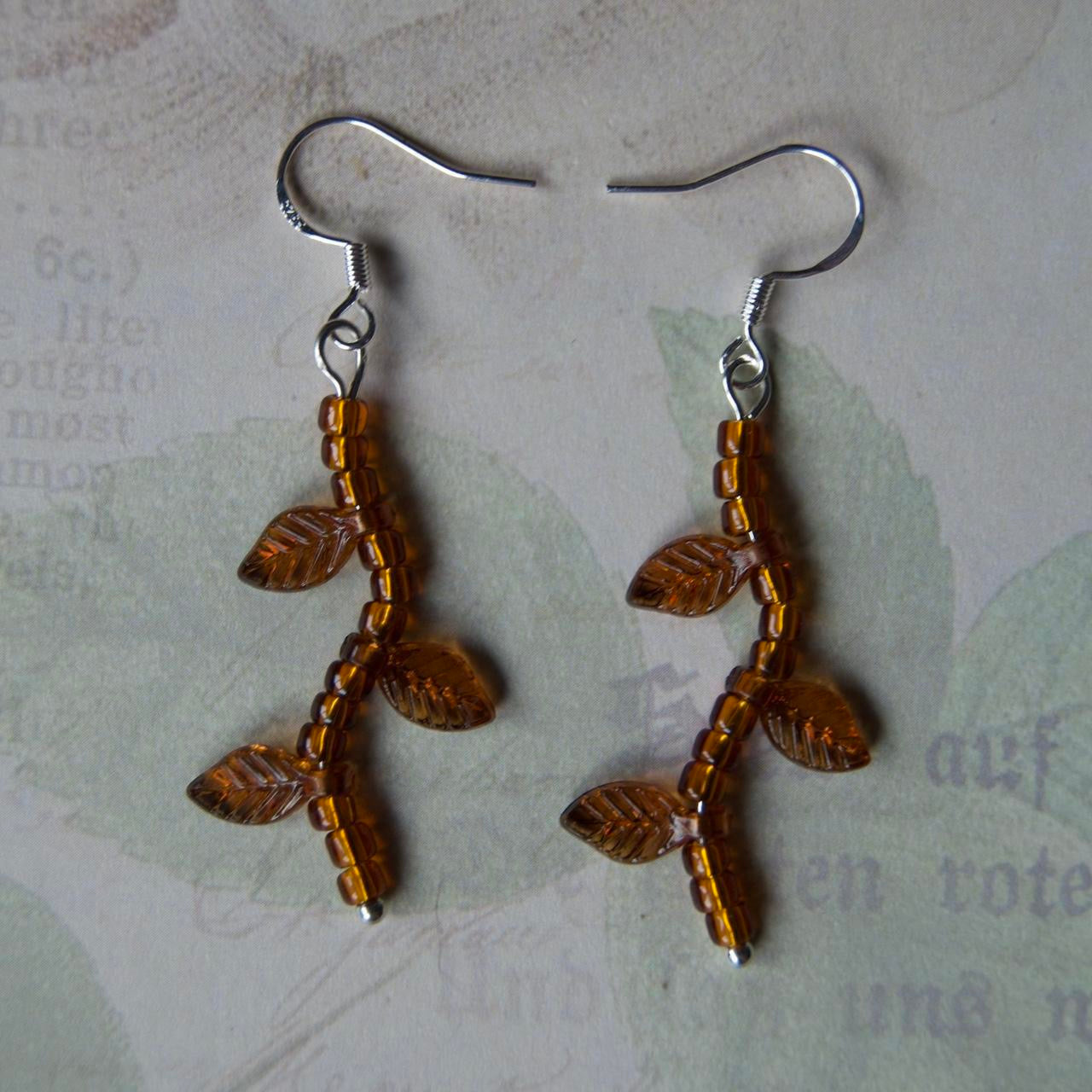 vine leaf earrings