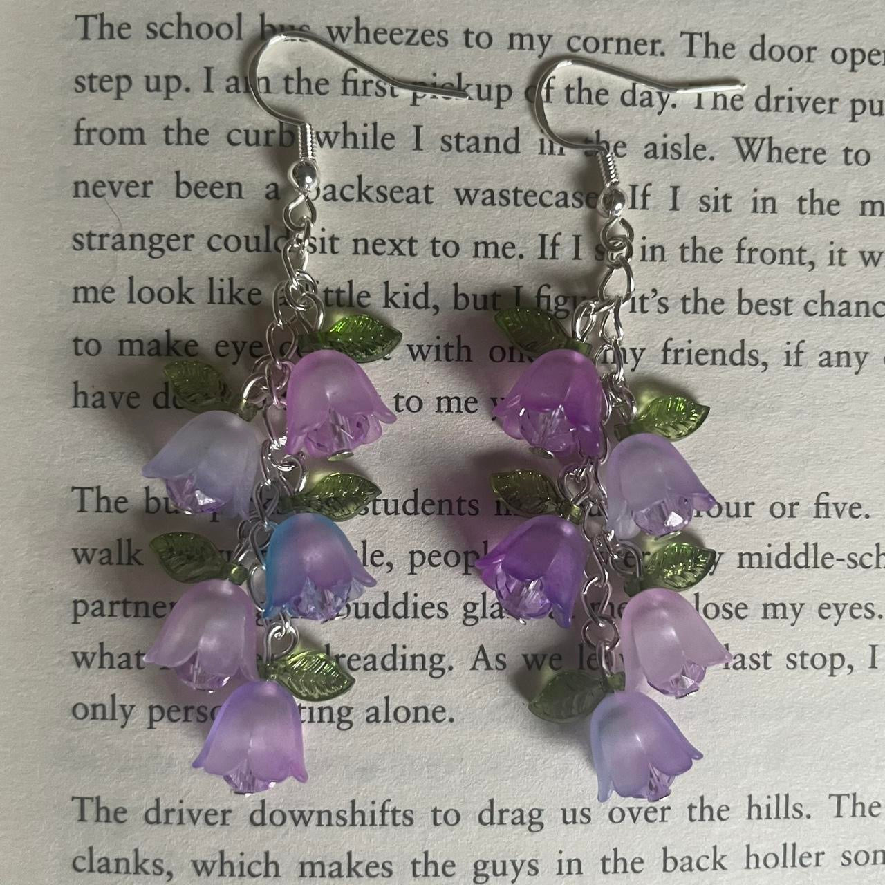 floral purple jewellery set