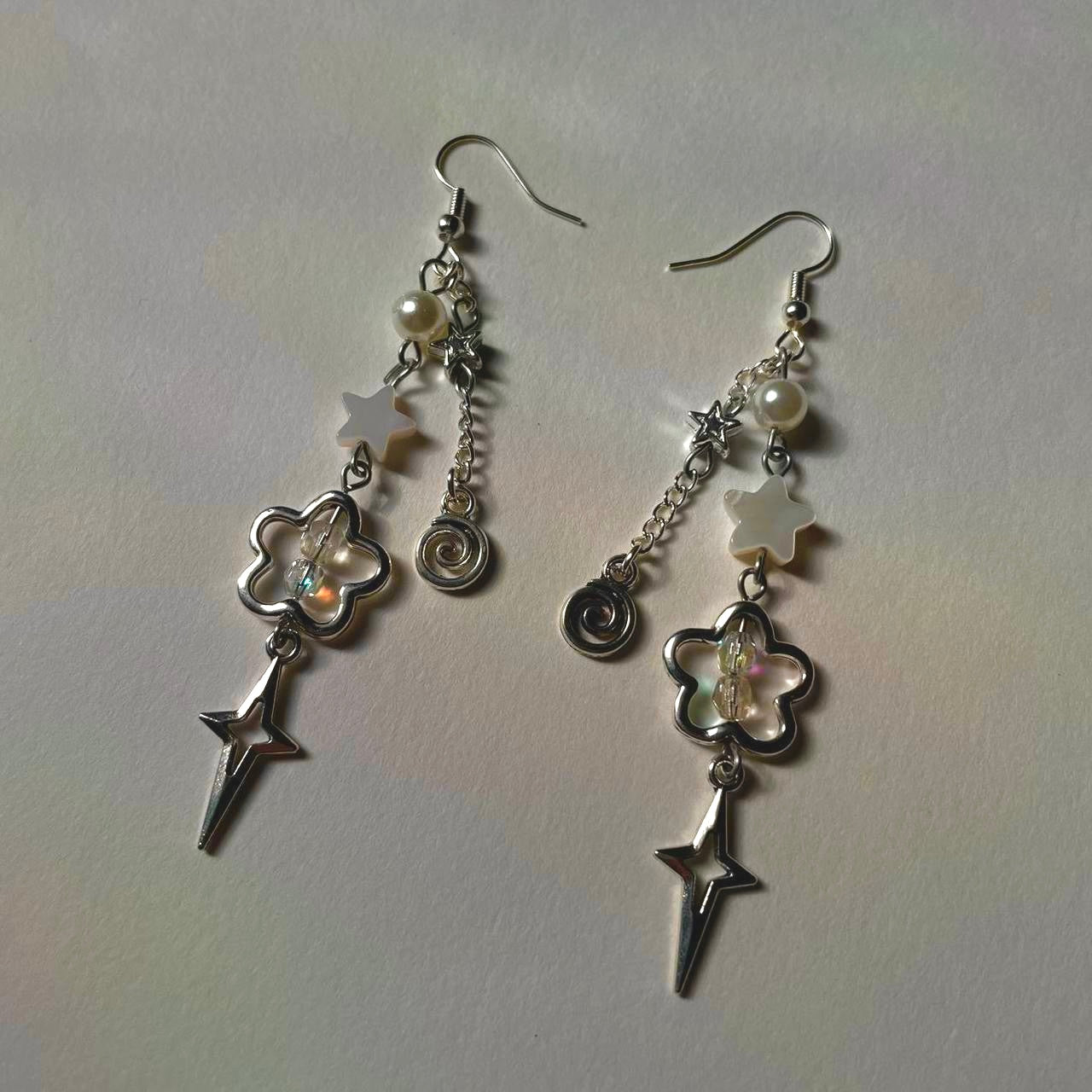 spiral star earrings