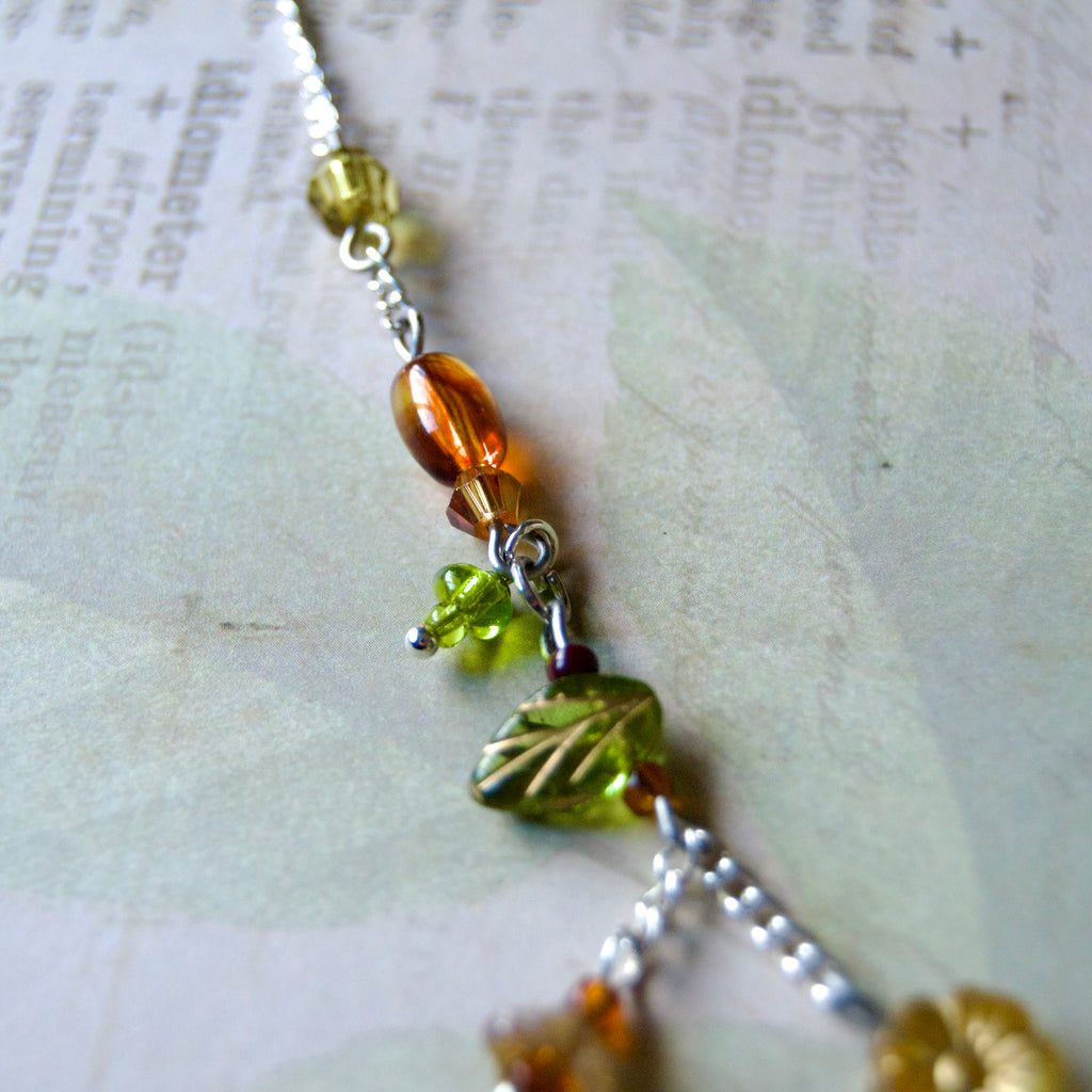 brown leaf necklace