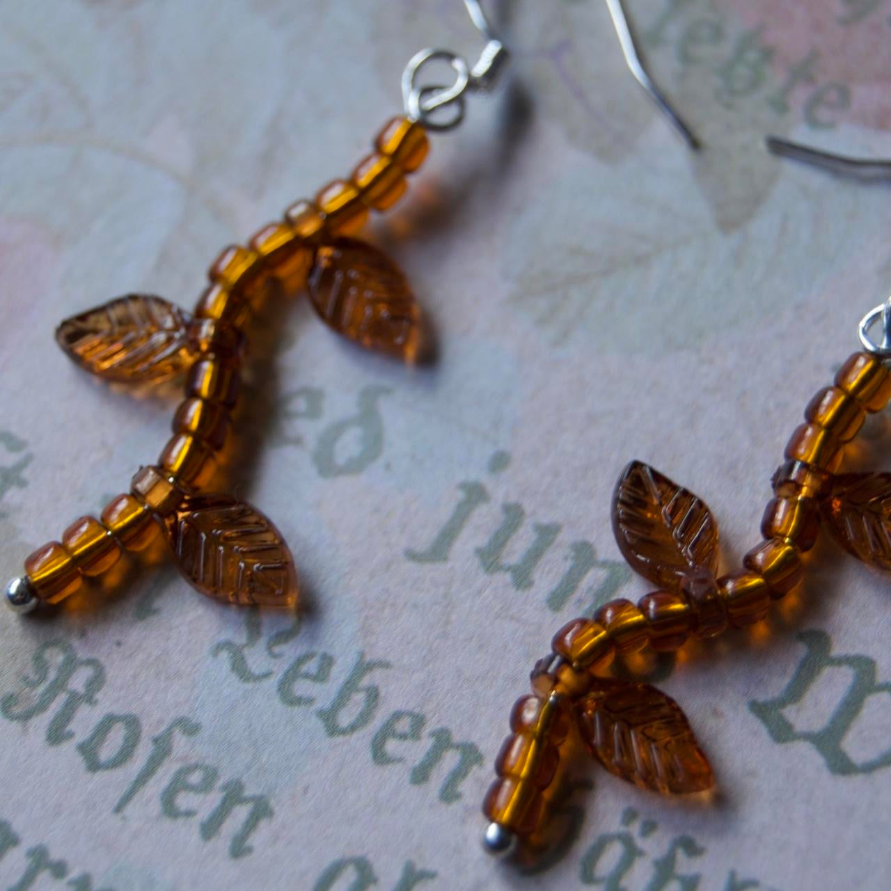 vine leaf earrings