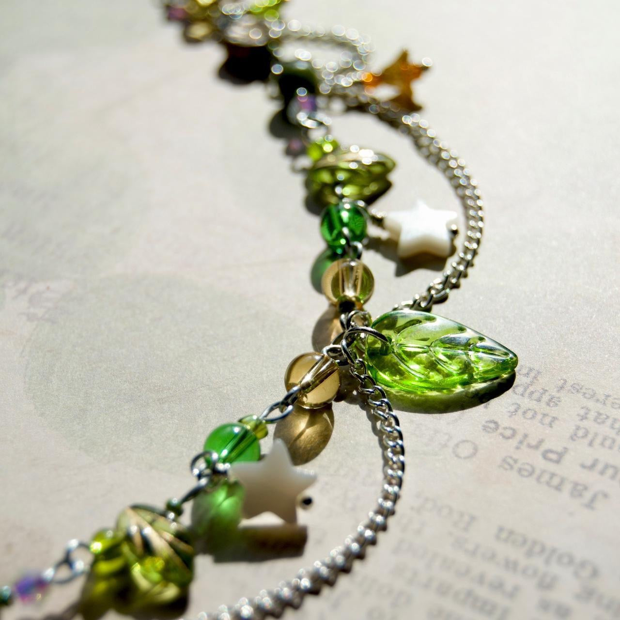 green leaf necklace