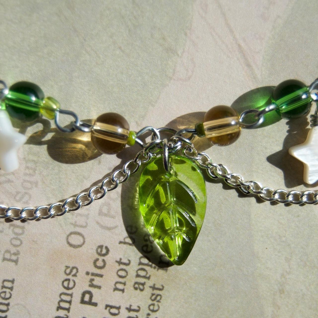green leaf necklace