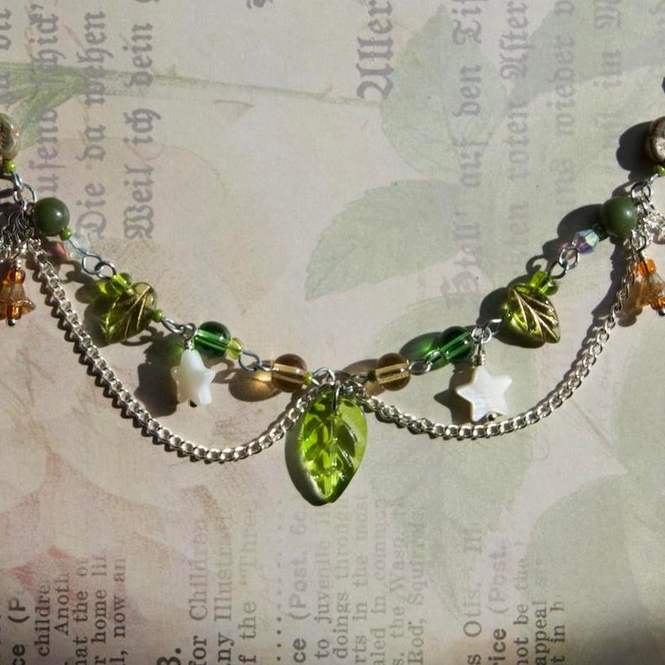 green leaf necklace