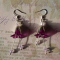 purple bell flower earrings